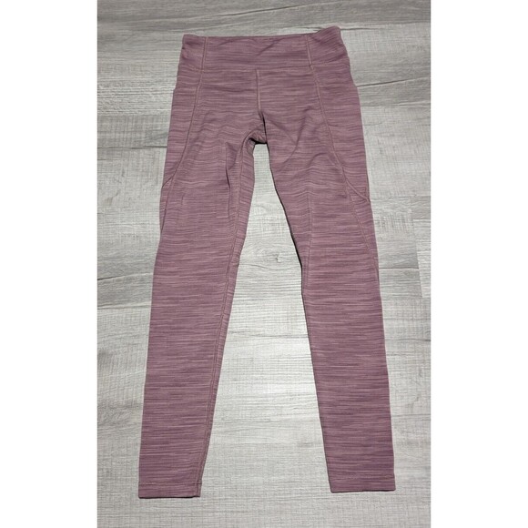 Athleta Girl Leggings High Rise Stash Your Treasures Tight Pink Sz L/12 - Picture 1 of 9